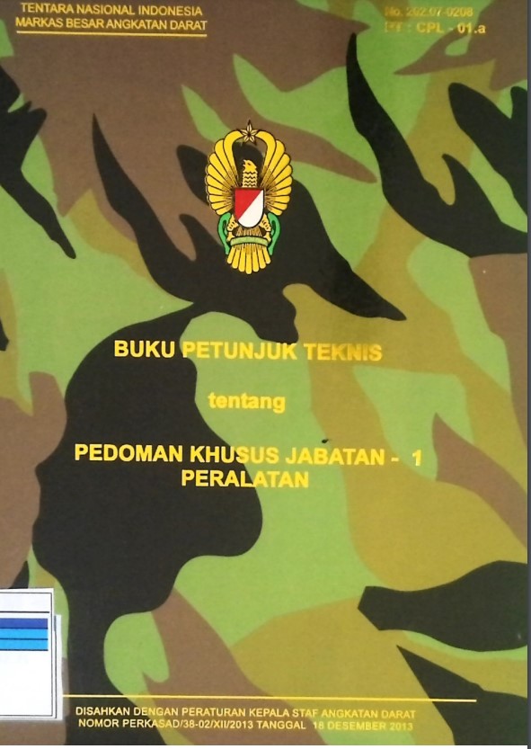 Buku Petunjuk Teknis Pedoman Khusus Jabatan - 1 Peralatan